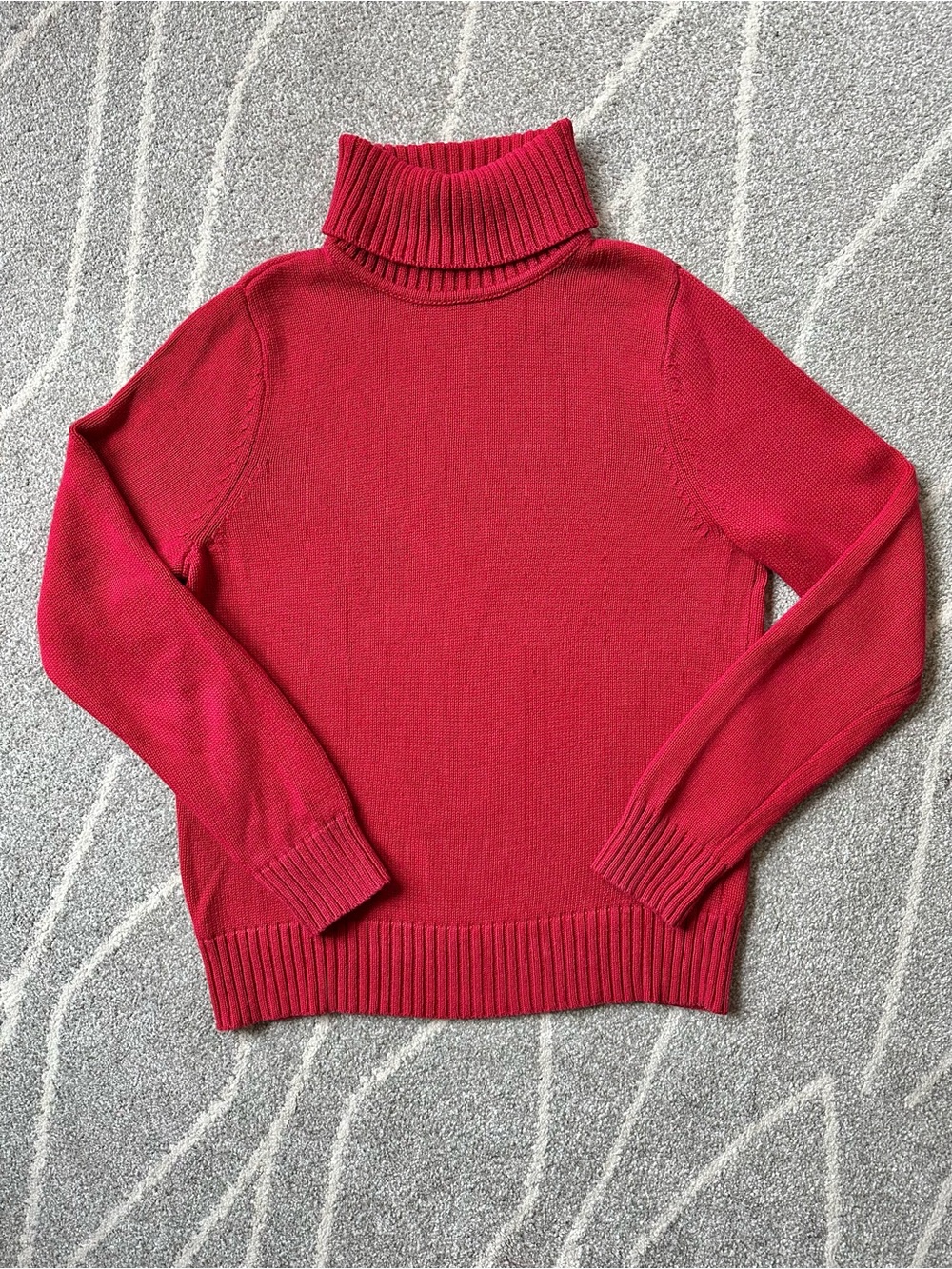 Croft & Barrow Cherry Red Cotton Turtleneck Sweater